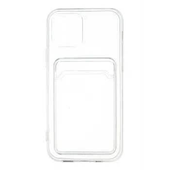 Newface iPhone 12 Kılıf Kart Şeffaf Silikon - Şeffaf