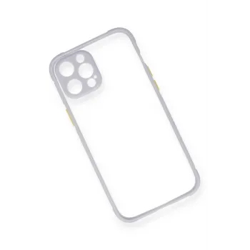 Newface iPhone 12 Kılıf Miami Şeffaf Silikon - Lila