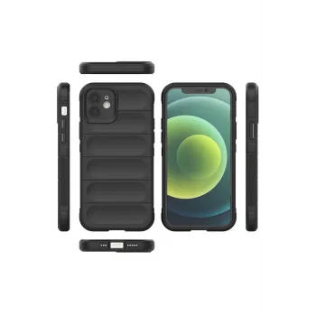 Newface iPhone 12 Kılıf Optimum Silikon - Siyah