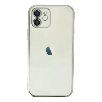 Newface iPhone 12 Kılıf Razer Lensli Silikon - Gümüş