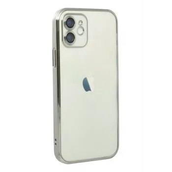 Newface iPhone 12 Kılıf Razer Lensli Silikon - Gümüş