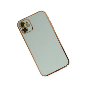 Newface iPhone 12 Kılıf Volet Silikon - Açık Yeşil