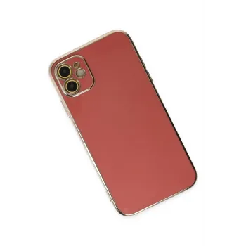 Newface iPhone 12 Kılıf Volet Silikon - Kırmızı