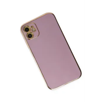 Newface iPhone 12 Kılıf Volet Silikon - Mor