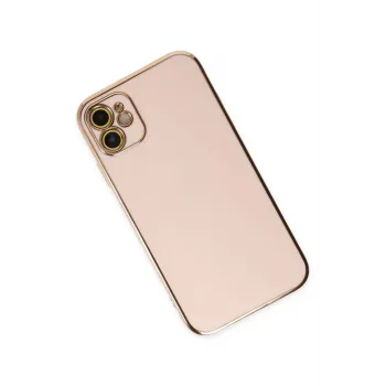 Newface iPhone 12 Kılıf Volet Silikon - Pembe