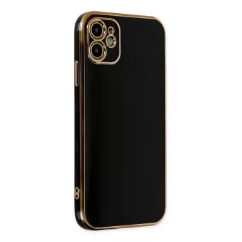 Newface iPhone 12 Kılıf Volet Silikon - Siyah