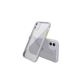 Newface iPhone 12 Mini Kılıf Miami Şeffaf Silikon - Lila