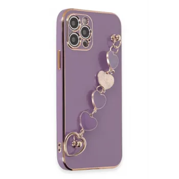 Newface iPhone 12 Pro Kılıf Esila Silikon - Mor