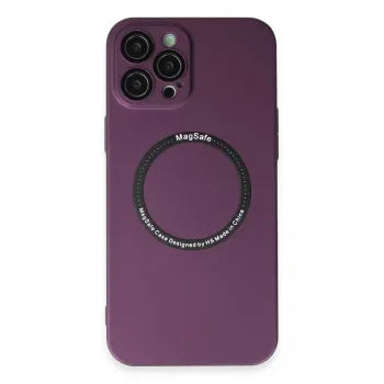 Newface iPhone 12 Pro Kılıf Jack Magneticsafe Lens Silikon - Mürdüm