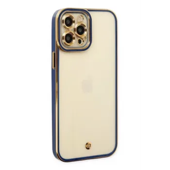 Newface iPhone 12 Pro Kılıf Liva Lens Silikon - Mavi