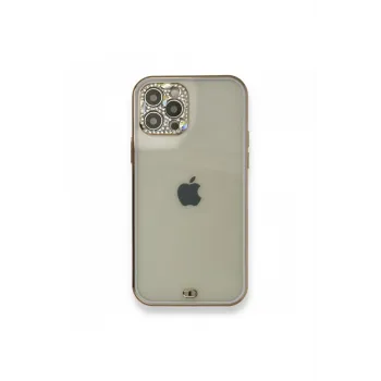 Newface iPhone 12 Pro Kılıf Liva Taşlı Silikon - Mor