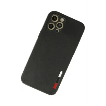Newface iPhone 12 Pro Kılıf Loop Deri Silikon - Siyah