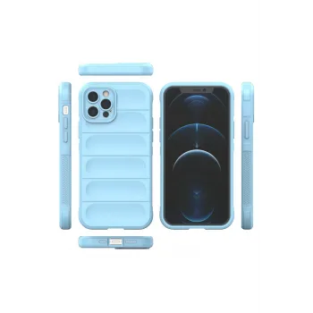 Newface iPhone 12 Pro Kılıf Optimum Silikon - Sky Blue