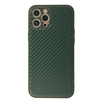 Newface iPhone 12 Pro Max Kılıf Coco Karbon Silikon - Yeşil