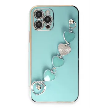 Newface iPhone 12 Pro Max Kılıf Esila Silikon - Su Yeşili