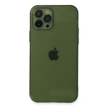 Newface iPhone 12 Pro Max Kılıf Fly Lens Silikon - Yeşil