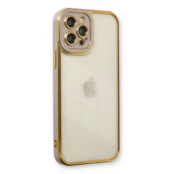 Newface iPhone 12 Pro Max Kılıf Liva Lens Silikon - Lila