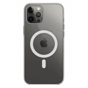 Newface iPhone 12 Pro Max Kılıf Magneticsafe Şeffaf Silikon - Şeffaf