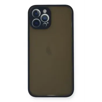 Newface Apple iPhone 12 Pro Max Kılıf Montreal Silikon Kapak - Lacivert