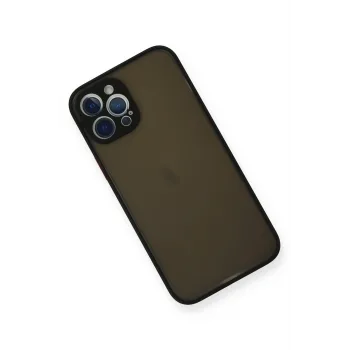 Newface iPhone 12 Pro Max Kılıf Montreal Silikon Kapak - Siyah