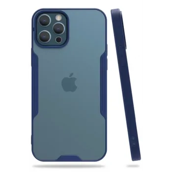 Newface Apple iPhone 12 Pro Max Kılıf Platin Silikon - Lacivert