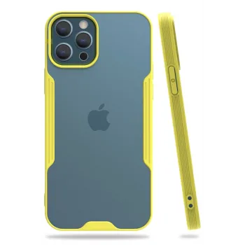 Newface iPhone 12 Pro Max Kılıf Platin Silikon - Sarı
