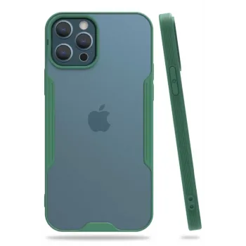 Newface Apple iPhone 12 Pro Max Kılıf Platin Silikon - Yeşil