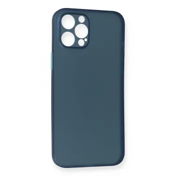 Newface iPhone 12 Pro Max Kılıf PP Ultra İnce Kapak - Mavi