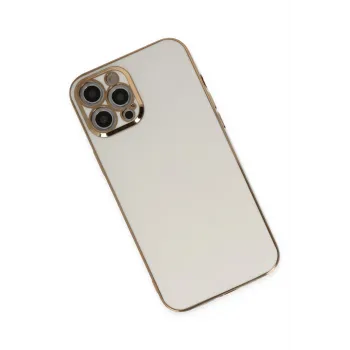 Newface iPhone 12 Pro Max Kılıf Volet Silikon - Beyaz