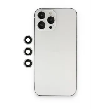 Newface iPhone 12 Pro Shine Kamera Lens - Gümüş