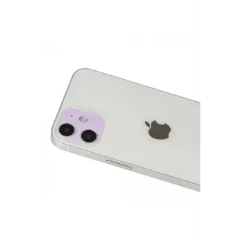 Newface iPhone 12 Rainbow Kamera Lens Koruma Cam - Mor
