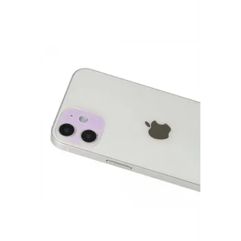 Newface iPhone 12 Rainbow Kamera Lens Koruma Cam - Mor