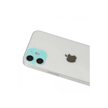Newface iPhone 12 Rainbow Kamera Lens Koruma Cam - Yeşil