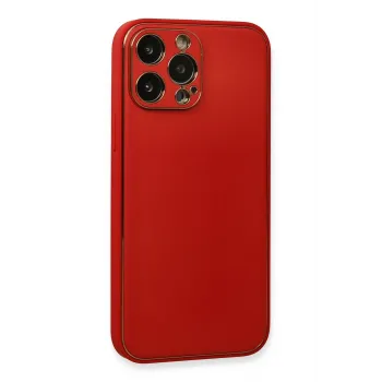 Newface iPhone 13 Pro Kılıf Coco Deri Silikon Kapak - Kırmızı