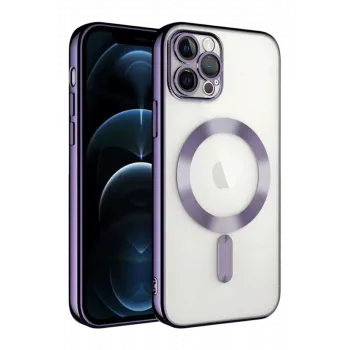 Newface iPhone 13 Pro Kılıf Kross Magneticsafe Kapak - Mor