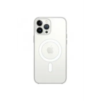 Newface iPhone 13 Pro Kılıf Magneticsafe Şeffaf Silikon - Şeffaf