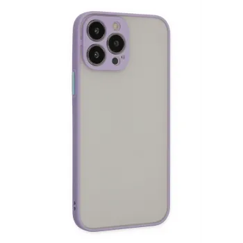 Newface iPhone 13 Pro Kılıf Montreal Silikon Kapak - Mor