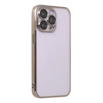 Newface iPhone 13 Pro Kılıf Razer Lensli Silikon - Gold
