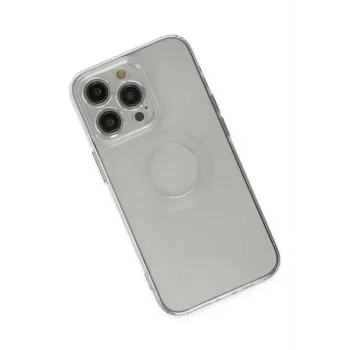 Newface iPhone 13 Pro Kılıf Santa Lens Silikon - Şeffaf