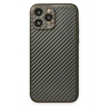 Newface iPhone 13 Pro Max Kılıf Coco Karbon Silikon - Füme