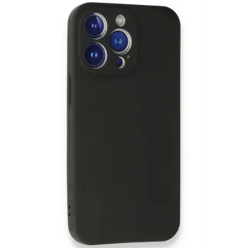 Newface iPhone 13 Pro Max Kılıf First Silikon - Siyah