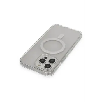 Newface iPhone 13 Pro Max Kılıf Matte Şeffaf Magneticsafe - Şeffaf