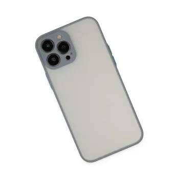 Newface iPhone 13 Pro Max Kılıf Montreal Silikon Kapak - Gri