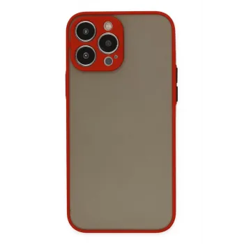 Newface iPhone 13 Pro Max Kılıf Montreal Silikon Kapak - Kırmızı