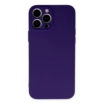 Newface iPhone 13 Pro Max Kılıf Nano içi Kadife Silikon - Mor