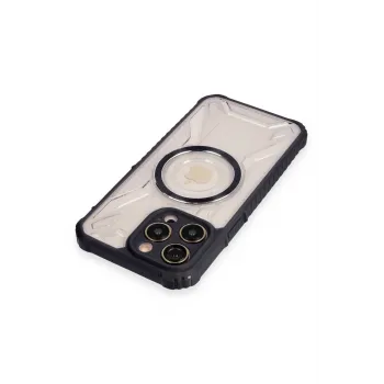 Newface iPhone 13 Pro Max Kılıf Prag Magneticsafe Kapak - Siyah