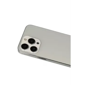 Newface iPhone 13 Pro Max Rainbow Kamera Lens Koruma Cam - Beyaz