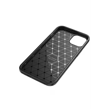 Newface iPhone 14 Kılıf Auto Focus Karbon Kapak - Siyah