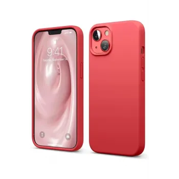 Newface iPhone 14 Kılıf First Silikon - Kırmızı