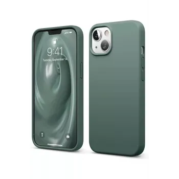 Newface iPhone 14 Kılıf First Silikon - Koyu Yeşil